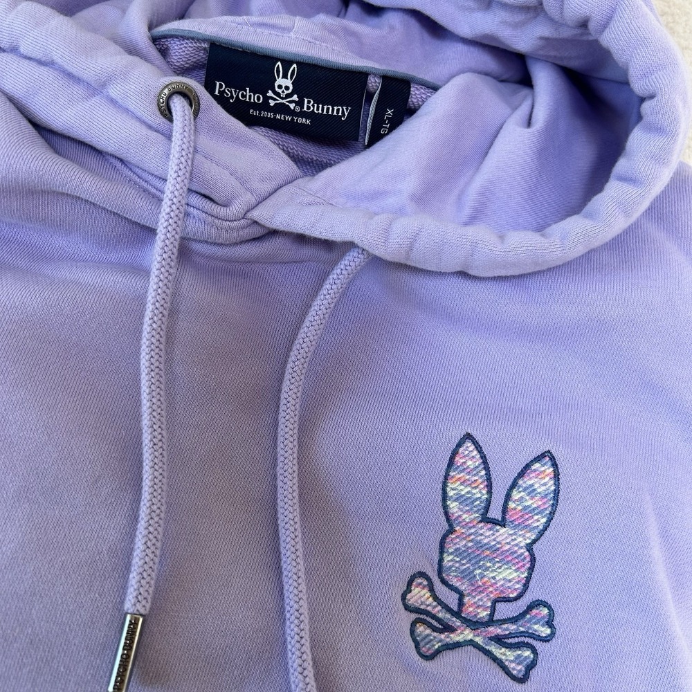 Psycho Bunny Mens Santa Cruz Hoodie Pullover Size XL Embroidered Logo B6H921A2FT - Picture 2 of 9